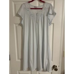 Miss Elaine XL Nightgown Light Blue Cotton And Polyester